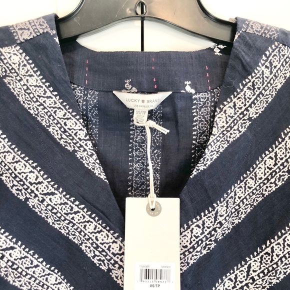 LUCKY BRAND Peasant Blouse SZ XS - Picture 3 of 4